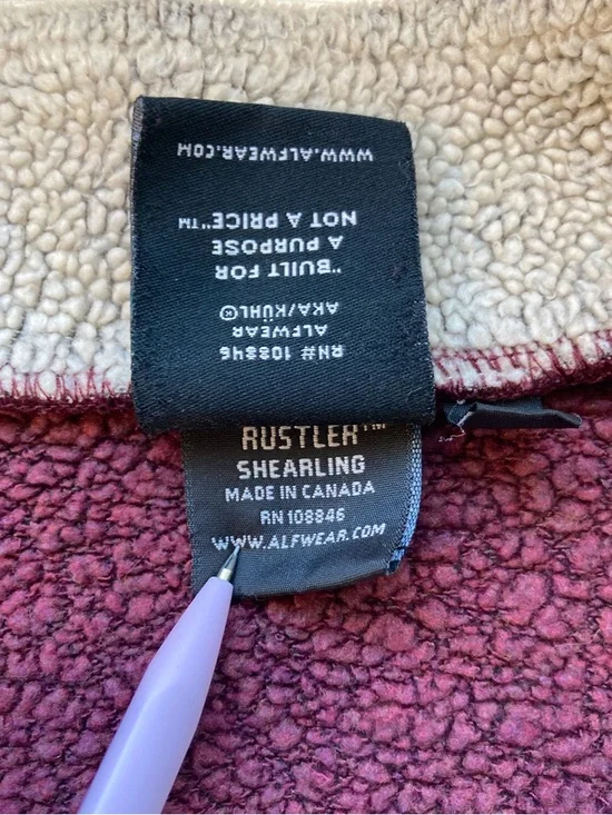 KÜHL Rustler 1/4 Zip Fleece Jacket Men’s Large Burgundy Pullover Outdoor - Picture 9 of 11